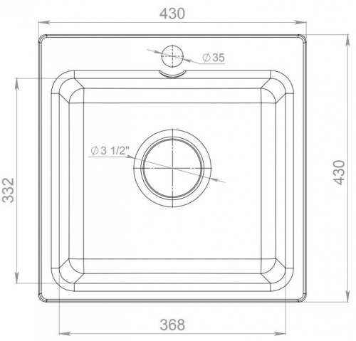 картинка Мойка кухонная GranFest Smart SM 430 бежевый от магазина Сантехстрой
