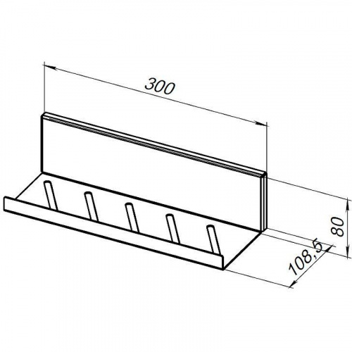 картинка Металлическая полка Aquanet Магнум 30 302224 Черная матовая от магазина Сантехстрой