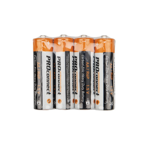 картинка Батарейка солевая АА/R6 1,5V 4 шт.  PROconnect от магазина Сантехстрой
