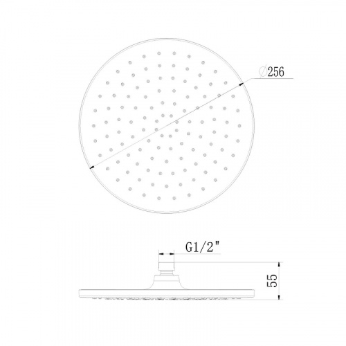 картинка Лейка для верхнего душа Lemark, 1-функциональная (LM8132C) от магазина Сантехстрой