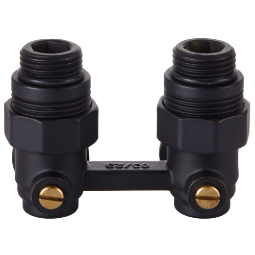 картинка Узел нижнего подключения Royal Thermo угловой 1/2quot;х3/4quot; EK (черный) от магазина Сантехстрой