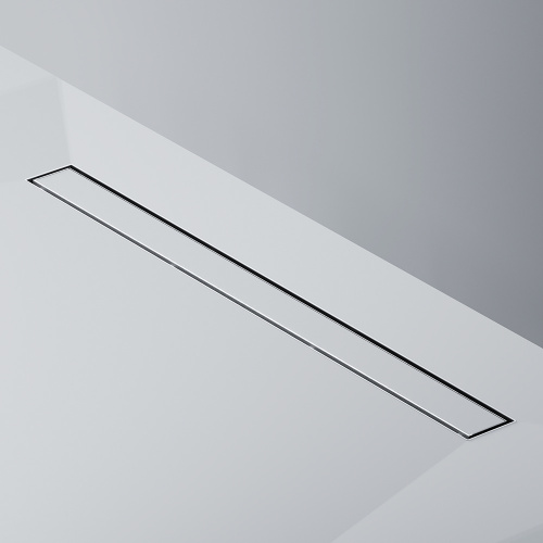 картинка W01SC-U11-080-04SB MasterFlow Трап для душа линейный универс затвор Tile 80см цвет сталь мат от магазина Сантехстрой