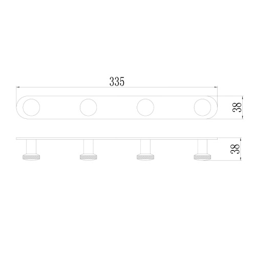 картинка Планка с крючками (4 крючка) Savol (S-002174Q) от магазина Сантехстрой
