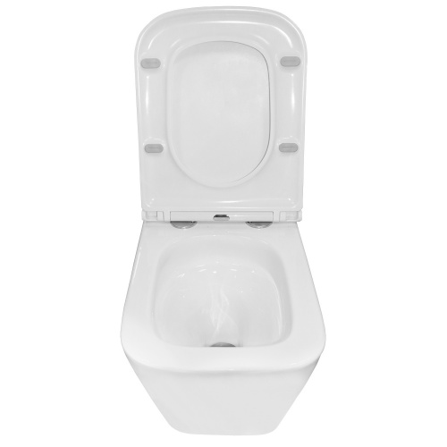 картинка Унитаз подвесной Azario Teramo 340х490х350 безободковый, слив "Торнадо", в комплекте с сидением микролифт (AZ-0052-UQ3) от магазина Сантехстрой