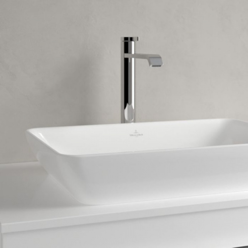 картинка Villeroy&Boch Venticello Раковина накладная 550х360х170, без отв. под смеситель, с переливом, CeramicPlus, цвет альпийский белый от магазина Сантехстрой