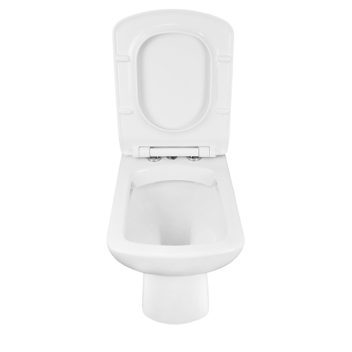 картинка Унитаз-компакт Creo Ceramique TOURS 370х700х790 напольный, с тонкой крышкой и быстросъемным сиденьем микролифт (TO1003N+TO1002RS) от магазина Сантехстрой