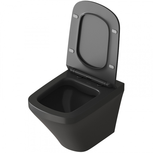 картинка Унитаз Grossman GR-4440BMS подвесной Черный матовый с сиденьем Микролифт от магазина Сантехстрой