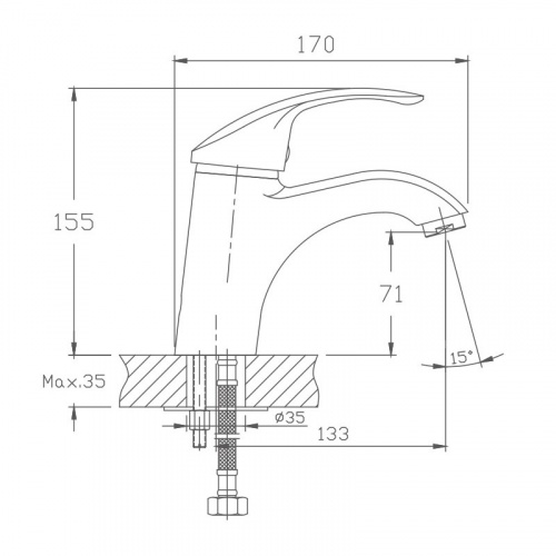 картинка Смеситель для раковины Haiba (HB1021) от магазина Сантехстрой