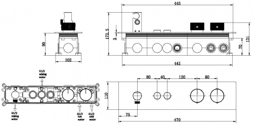 фото смеситель для ванны allen brau liberty 5.33010-00 (с внутренней частью) хром