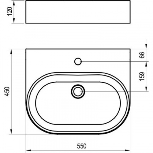 картинка Раковина 55х45 см Ravak Ceramic Slim Wall O XJX01155004 от магазина Сантехстрой
