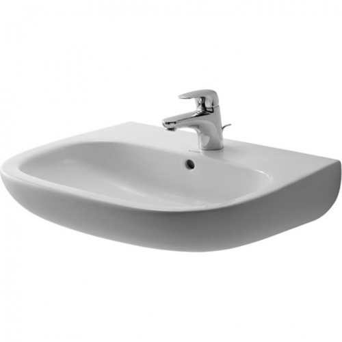 картинка Duravit D-Code Раковина  с перел., с 1 отв. под смес., 600x460мм, Цвет: Белый от магазина Сантехстрой