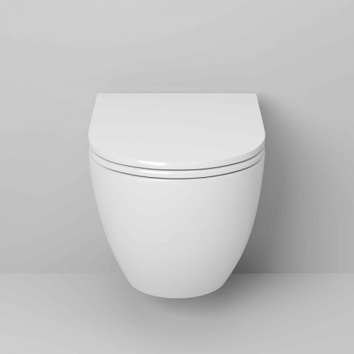 картинка Унитаз Grossman GR-4455SQ, подвесной, безободковая конструкция, белый глянец от магазина Сантехстрой