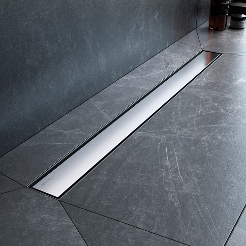 картинка W01SC-U11-080-04SB MasterFlow Трап для душа линейный универс затвор Tile 80см цвет сталь мат от магазина Сантехстрой