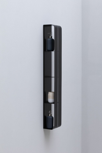 картинка Металлическая полка Aquanet Магнум H 15х100 326457 Черная матовая от магазина Сантехстрой