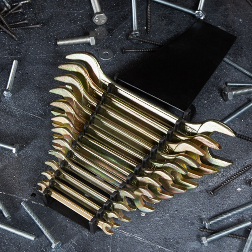 картинка Набор ключей рожковых 6-32мм 12 предметов CrV,  зеркальное хромирование REXANT от магазина Сантехстрой