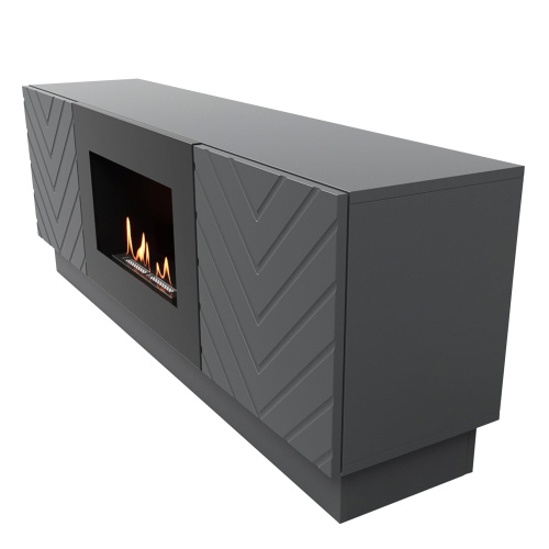 картинка Тумба с биокамином Firelight BFP/P-1400V графит от магазина Сантехстрой