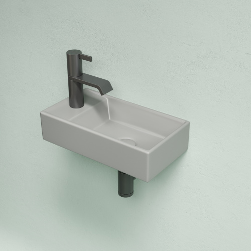 картинка CN6051RMH Умывальник подвесной прямоугольный (чаша справа, отверстие под смеситель слева) цвет антра от магазина Сантехстрой