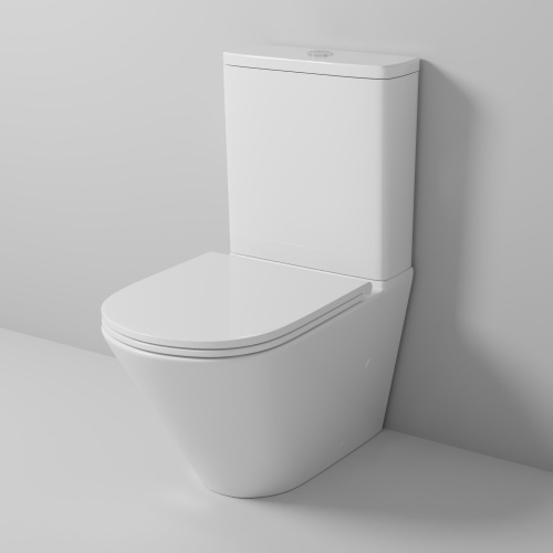 картинка Унитаз GR-4449SQ (670*380*850) напольный,безободковый, СМЫВ ТОРНАДО БЕСШУМНЫЙ, 2 места от магазина Сантехстрой