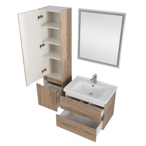 картинка Шкаф-пенал Art&Max Techno AM-Techno-1600-AC-SO-LW623-L левый, дуб мелфорд натуральный от магазина Сантехстрой