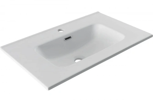 картинка Раковина-столешница Aquanet Flat 70 белый матовый 00330430 от магазина Сантехстрой