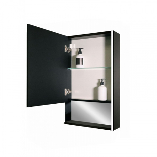 картинка Зеркало-шкаф Art&Max Foggia 50 AM-Fog-500-800-1D-L-DS-F-Nero левый черный от магазина Сантехстрой