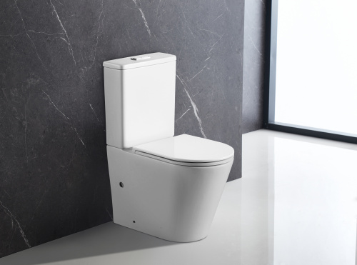 картинка Напольный унитаз-компакт безободковый Terminus Аврора 625х390 белый от магазина Сантехстрой