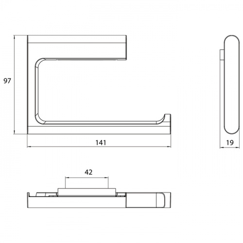картинка Emco Flow Держатель туалетной бумаги без крышки, цвет хром от магазина Сантехстрой