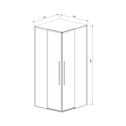 картинка Душевой уголок Slim-N VSS-4SN900CLGM, 900*900, вороненая сталь, стекло прозрачное от магазина Сантехстрой