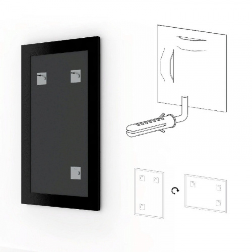 картинка Зеркало Evoform Definite 81х61 BY 3162 Чеканка белая от магазина Сантехстрой