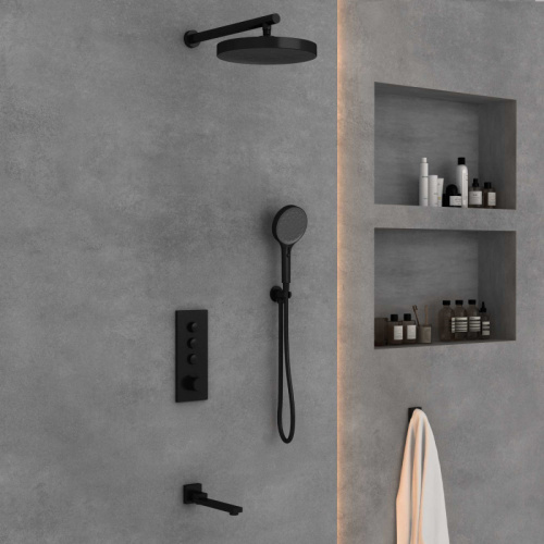 картинка Душевой комплект 300 мм Vincea Inspire VSFW-433TI2MB от магазина Сантехстрой