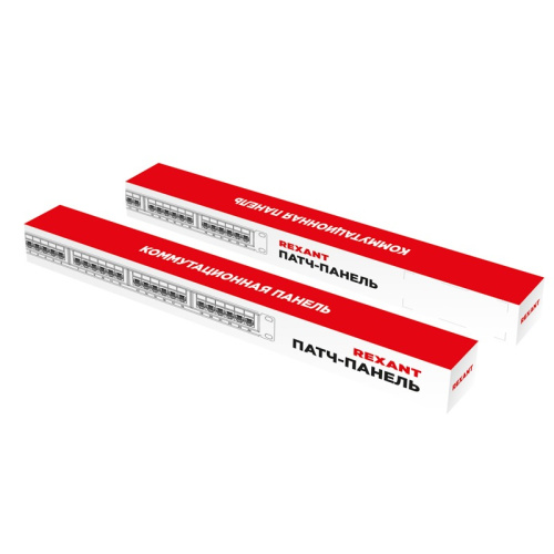картинка Панель коммутационная 19" PRO,  1U,  24 порта, UTP,  RJ-45, CAT 6 REXANT от магазина Сантехстрой