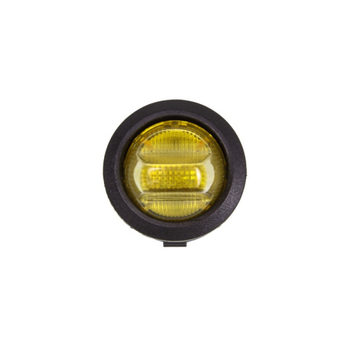картинка Выключатель клавишный круглый 250V 6А (3с) ON-OFF желтый REXANT (перепак.  из 12в) от магазина Сантехстрой