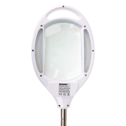 картинка Лупа напольная 3D с подсветкой 42 SMD LED,  174х108мм,  белая (8061) REXANT от магазина Сантехстрой