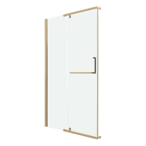 картинка Дверь в нишу 100.K33.03.110.32.00 Pragma (110*195) золото сатин, стекло прозрачное, 1 место от магазина Сантехстрой