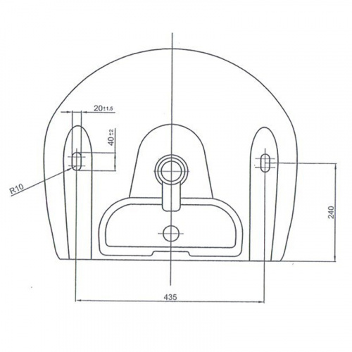 картинка Раковина подвесная Оптима Лобненский стройфарфор 50х55х20 с переливом, белая (10/1/5/1-63) от магазина Сантехстрой