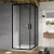 картинка Душевой уголок Ravak Blix Slim 80x80 BLSRV2-80 X1LM40300Z1 профиль Черный стекло Transparent от магазина Сантехстрой