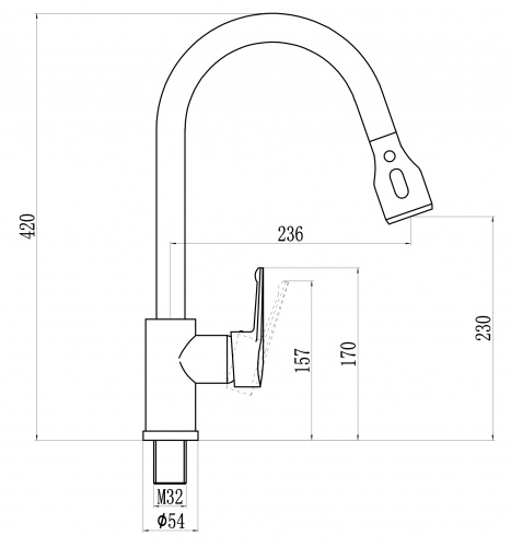 картинка Смеситель для кухонной мойки Savol (S-002801L) от магазина Сантехстрой