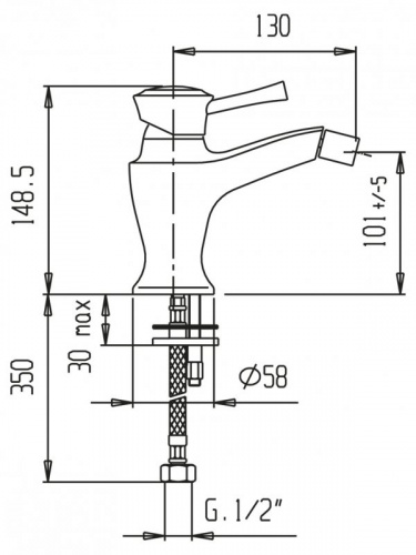 фото смеситель для биде cezares giubileo-bsm1-02 бронза
