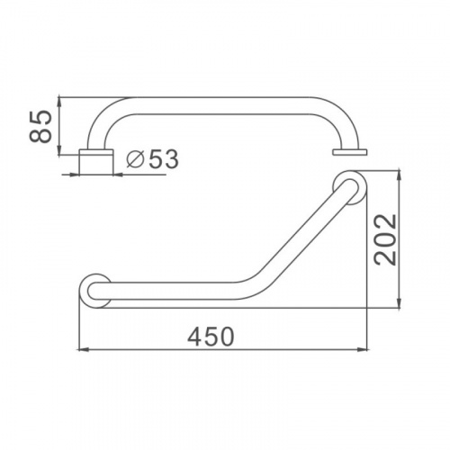 картинка Поручень для ванной Haiba хром (HB1717) от магазина Сантехстрой