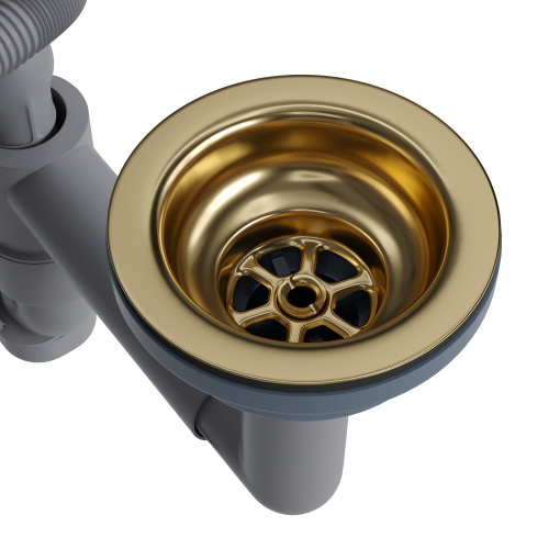 картинка Кухонная мойка Reflexion Como RX2054GD брашированное золото от магазина Сантехстрой