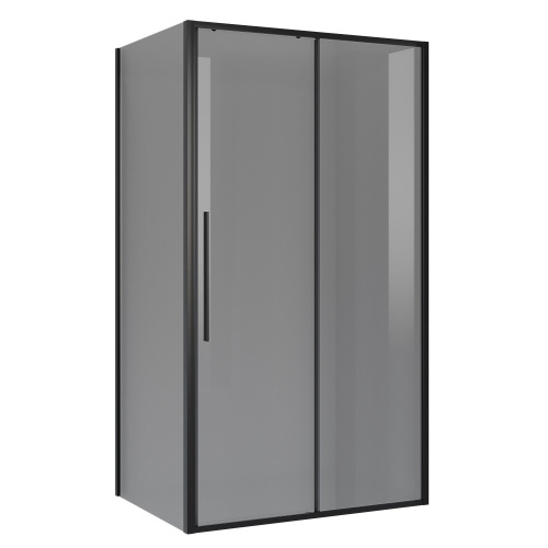 картинка Душевое ограждение Niagara Nova NG-85-13TB-TB100-34 (130х100х195) прямоугольник,черный матовый,дверь раздвижная,стекло тонированное,2 места от магазина Сантехстрой