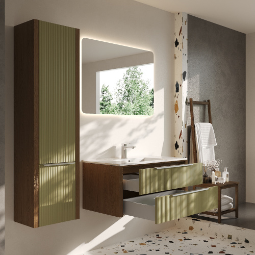 картинка Тумба под раковину/столешницу Валенсия 100, Зеленый тростник от магазина Сантехстрой