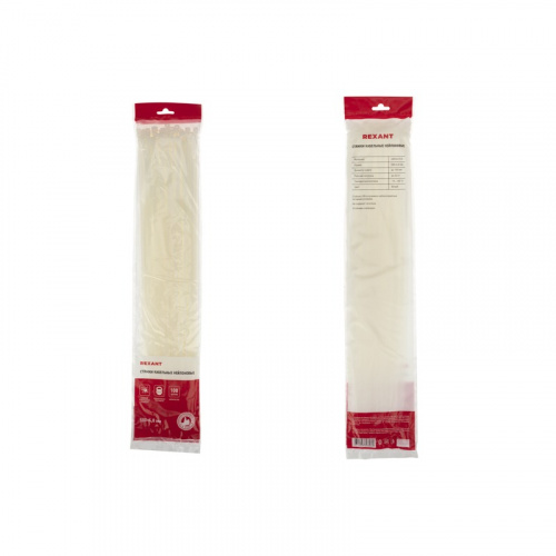 картинка Стяжка кабельная нейлоновая 500x4,8мм,  белая (100 шт/уп) REXANT от магазина Сантехстрой