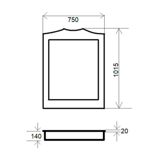 картинка Зеркало Orange Классик F7-75ZE3, 75 см, молочный белый от магазина Сантехстрой