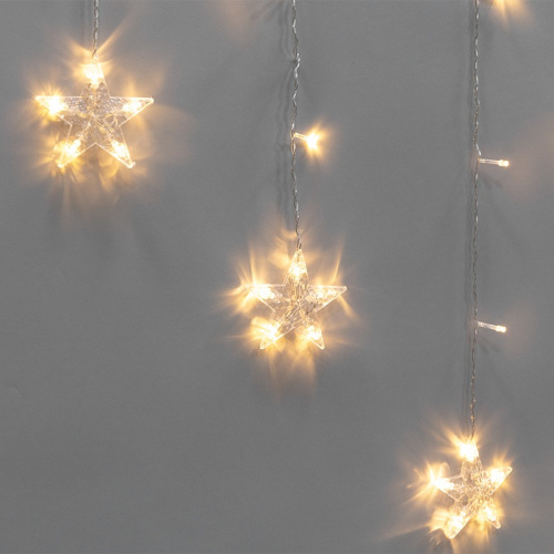 картинка Гирлянда Арка со звездами 2,5х1,2м,  136LED,  теплый белый,  с контроллером 8 режимов,  230В NEON-NIGHT от магазина Сантехстрой