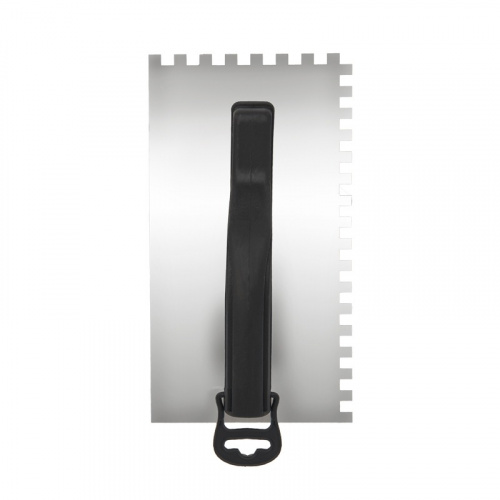 картинка Гладилка нержавеющая 130х270 мм,  зуб 4х4 мм,  пластиковая ручка REXANT от магазина Сантехстрой