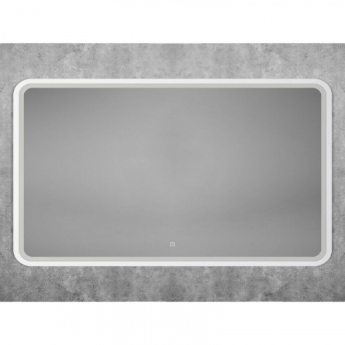 картинка Зеркало Art&Max Genova AM-Gen-1200-800-DS-F-White 120х80 с подсветкой, белый матовый от магазина Сантехстрой