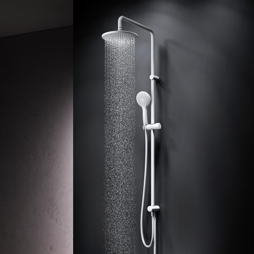 картинка F0790033 Gem,душ.система,набор:верхн.душ d220 мм, ручн.душ 1ф-ция d 110 мм, душ.штанга 1030-1460 мм, от магазина Сантехстрой