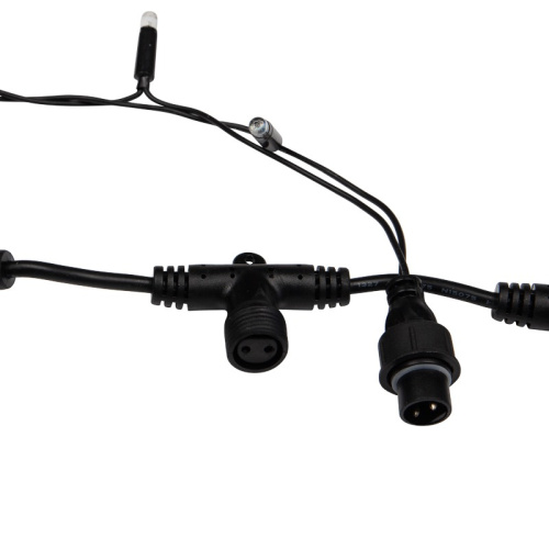 картинка Гирлянда светодиодная Занавес (Дождь),  2х6м,  768 LED ТЕПЛЫЙ БЕЛЫЙ,  черный ПВХ,  IP65, постоянное свечение 230В,  соединяется (шнур питания в комплекте) от магазина Сантехстрой