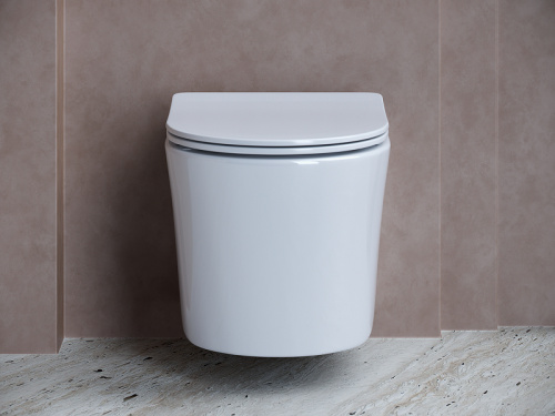 картинка Комплект унитаза с инсталляцией Ceramica Nova Balearica CN6000_1001M_1000 с сиденьем Микролифт и клавишей смыва Хром матовый от магазина Сантехстрой